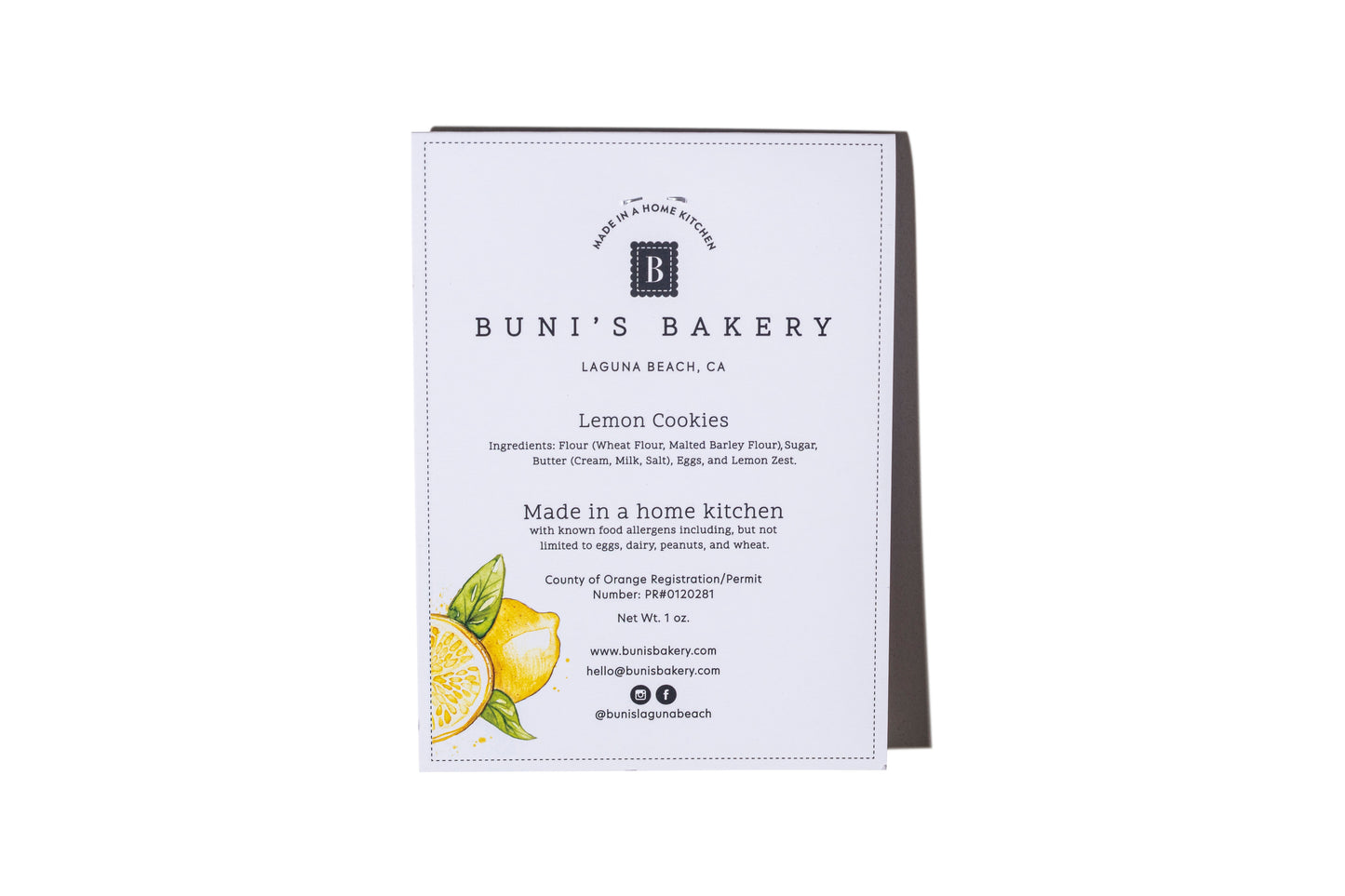 Lemon Pouch • 1 or 2 cookies